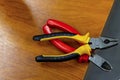 Industry repair and laying communications steam nippers red black yellow plastic handles