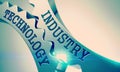 Industry Technology. Shiny Metal Cog Gears. 3D. Royalty Free Stock Photo