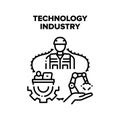 Industry Technology Vector Black Illustration