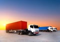 New truck, transportation, Freight cargo transport, Shipping Royalty Free Stock Photo