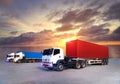 New truck, transportation, Freight cargo transport, Shipping Royalty Free Stock Photo
