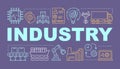 Industry word concepts banner. Industrial automation production. Presentation, website. Manufacturing process. Isolated