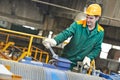 Industry worker repairman with spanner Royalty Free Stock Photo