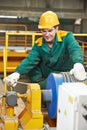 Industry worker repairman with spanner Royalty Free Stock Photo