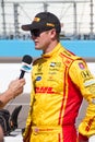 Indy Car Driver Ryan Hunter-Reay Royalty Free Stock Photo