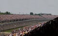 Indy 500 corner four indy 500 spectaters Royalty Free Stock Photo
