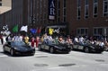 Indy 500 Drivers Bernaldi,Camara and Moraes Greets Fans at 500 Festival Parade Royalty Free Stock Photo