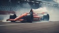 Indy 500 Car on Smoke Royalty Free Stock Photo