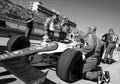 Indy race with crew Royalty Free Stock Photo