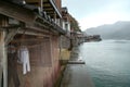 Ine Boathouse is traditional Fisherman Village on a rainy day of Kyoto.