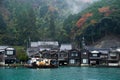 Ine Boathouse is traditional Fisherman Village on a rainy day of Kyoto.