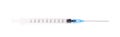 Ine milliliter insulin syringe isolated