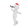 Inebriated 3d man drinking alcohol from a bottle Royalty Free Stock Photo