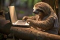 Inefficient Sloth working laptop slow. Generate Ai