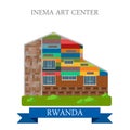 Inema Art Center in Rwanda Flat historic vector il