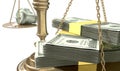 Inequality Scales Of Justice Income Gap USA Royalty Free Stock Photo