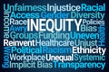 Inequity Word Cloud Royalty Free Stock Photo