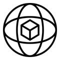 Inertia gyroscope icon, outline style