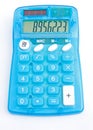 Inexpensive solar powered electronic calculator. Royalty Free Stock Photo