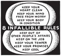 8 Infallible Rules Royalty Free Stock Photo