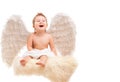 Infant baby with angel wings