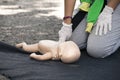 Infant dummy first aid Royalty Free Stock Photo