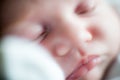 Infant face sleeping Royalty Free Stock Photo