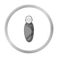 Infant icon in monochrome style isolated on white background. Baby born symbol.