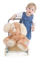 Infant plushy dog Royalty Free Stock Photo