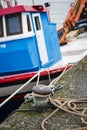 Anchors and mooring ropes of fishing boats