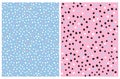 Infantile Style Repeatable Dotted Vector Design for Textile, Printing. Royalty Free Stock Photo