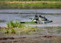 Infantry combat vehicle in water