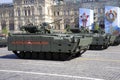 Infantry fighting vehicle b 11 kurganets tracked platform module Moscow parade red square Royalty Free Stock Photo