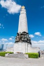 The Infantry Memorial of Brussels stands in memory of the Belgian foot soldiers Royalty Free Stock Photo