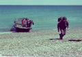 infantry soldiers landed on a beach in the Atlantic Ocean in October 1982, six months before the Malvinas War of April 2,