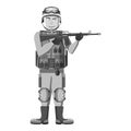 Infantryman with weapons icon