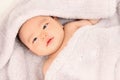 Infants and blanket Royalty Free Stock Photo