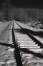 Infared Photography of Railroad Tracks