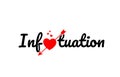 infatuation word text typography design logo icon