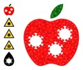 Infected Apple Triangle Icon and Other Icons