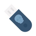 Infected drive Flat Vector icon which can easily modify or edit