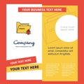 Infected folder Company Brochure Template. Vector Busienss Template