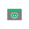 Infected, skull icon. Element of Cyber and Security icon for mobile concept and web apps. Detailed Infected, skull icon can be