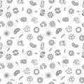 Infection bacteria and virus vector minimal seamless pattern