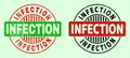 INFECTION Round Bicolor Stamps - Distress Style