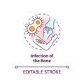 Infection of bone concept icon