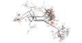 Infection Clusters in the City Top View Spreading Coronavirus