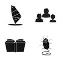 Infection, Prevention, Hygiene and other web icon in black style.University, Microbes, Mud, icons in set collection. Royalty Free Stock Photo