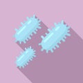 Infection virus icon, flat style