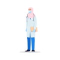 Infectious disease doctor semi flat RGB color vector illustration